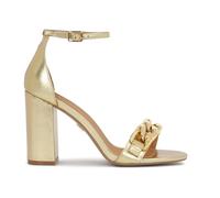 Kazar - Sandales à talon bloc doré avec talon couvert - Femme - Chaussures - Jaune - Taille: 37 EU