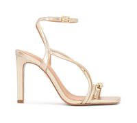 Kazar - Sandales à talons aiguilles en cuir avec bride décorative sur le devant - Femme - Chaussures - Jaune - Taille: 35 EU