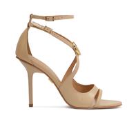 Kazar - Sandales à talons élégantes avec des brides croisées et monogramme - Femme - Chaussures - Beige - Taille: 38 EU