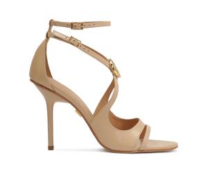 Kazar - Sandales à talons élégantes avec des brides croisées et monogramme - Femme - Chaussures - Beige - Taille: 40 EU