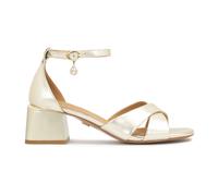 Kazar - Sandales classiques sur un petit poteau de couleur dorée - Femme - Chaussures - Jaune - Taille: 37 EU