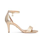 Kazar - Sandales en cuir doré sur un talon confortable - Femme - Chaussures - Jaune - Taille: 38 EU