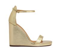 Kazar - Sandales en cuir doré sur un talon plateforme - Femme - Chaussures - Jaune - Taille: 41 EU
