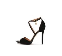 Kazar - Sandales noires en nubuck avec des brides croisées - Femme - Chaussures - Noir - Taille: 38 EU