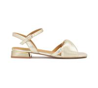 Kazar - Sandales plates dorées à talon bas - Femme - Chaussures - Jaune - Taille: 36 EU