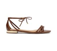 Kazar - Sandales plates marron attachées avec un string - Femme - Chaussures - Brun - Taille: 36 EU