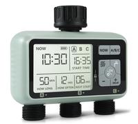 Kazeila Programmateur Arrosage 3 Voies,Programmateur d'Arrosage Extérieur avec Affichage LCD, Water Timer Mode Automatique et Manuel, retardateur de Pluie,Temps d'arrosage