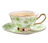 KazeRyu Ensemble Tasse Et Soucoupe À Café En Céramique Faits Main - Poterie Roses Bleues - 200 Ml For Café, Thé Et Lait D'avoine(2)