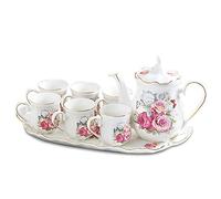 KazeRyu Service À Thé Et Café En Porcelaine Avec Théière - Service À Thé De L'après-midi For Mariages Et Maison