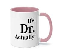 KazeRyu Tasse À Café En Céramique «Dr. Actually» - Cadeau De Fin D'études For Les Nouveaux Médecins Et Les Titulaires D'un Doctorat(Light powder)
