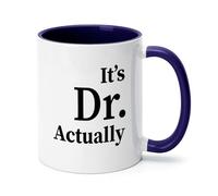 KazeRyu Tasse À Café En Céramique «Dr. Actually» - Cadeau De Fin D'études For Les Nouveaux Médecins Et Les Titulaires D'un Doctorat(Lce blue)
