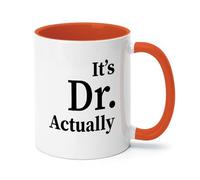 KazeRyu Tasse À Café En Céramique «Dr. Actually» - Cadeau De Fin D'études For Les Nouveaux Médecins Et Les Titulaires D'un Doctorat(Fruit Orange)