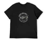 KAZHILAN Aeroplane Rides Aviator Pilot Plane Flying Aircraft Drone Gift O-Neck 100% Cotton Short Sleeve Unisex T-Shirt L