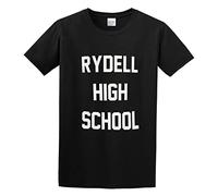 KAZHILAN As Seen in Grease - Rydell High School Unisex 100% Cotton Short-Sleeve T-Shirts Black S