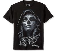KAZHILAN Gothic Skull Makeup Lady T-Shirt: A Statement of Dark Elegance O-Neck 100% Cotton Short Sleeve Unisex T-Shirt XL