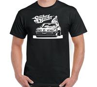 KAZHILAN Gudu Smokey and The Bandit Cannonball Run 80S Retro Movie Unisex 100% Cotton Short-Sleeve T-Shirts Black XL