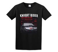 KAZHILAN Knight Rider Kitt Retro TV Hasselhoff Eighties O Neck Men Unisex 100% Cotton Short-Sleeve T-Shirts Black M