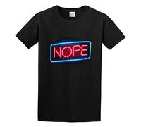 KAZHILAN Nope Neon Lights Unisex 100% Cotton Short-Sleeve T-Shirts Black XXL