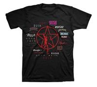 KAZHILAN Rush Evolution of Logo Unisex 100% Cotton Short-Sleeve T-Shirts Black S