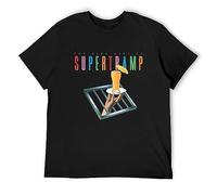 KAZHILAN Supertramp The Very Best Crime of The Century Unisex 100% Cotton Short-Sleeve T-Shirts Black S