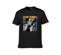 KAZHILAN Tom Waits Rain Dogs Unisex 100% Cotton Short-Sleeve T-Shirts Black L