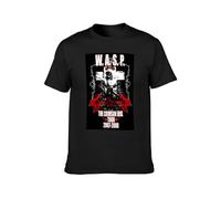KAZHILAN Wasp W.A.S.P. Crimson Idol Tour Unisex 100% Cotton Short-Sleeve T-Shirts Black S