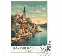 Kazimierz Dolny Poster Puzzles 1000 pièces | puzzle relaxant pour la pleine conscience un passe temps paisible pour se concentrer et profiter d'un moment calme50x75cm