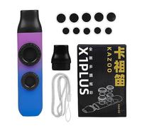 Kazoo à double trou de flûte portable réglable ton petit kazoo professionnel instrument de musique pour enfant adulte débutant double trou de flûte réglable