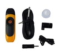 Kazoo électrique, Kazoo Professionnel de 4,3 avec Micro et Adaptateur, Instruments de Musique à tonalité Réglable avec Membranes de Flûte, Embout Buccal de qualité Alimentaire (Jaune citron)