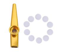 Kazoo En Métal Avec 10 Membranes Flûte Instruments Musique Bon Compagnon Pour Ukulélés Violon Guitare Piano