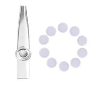 Kazoo en métal avec 10 membranes pour flûte - Instrument de musique - Bon compagnon pour ukulélé, violon, guitare, piano