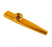 Kazoo Métallique Harmonica à Bouche pour accessoire Guitare Son Grave pour facile Jouer Théorie 12cm(Gold)