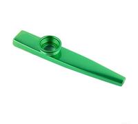 Kazoo Outil musical léger en alliage d'aluminium Vert 12 cm | Alliage d'aluminium, finition dorée, produit un son unique bourdonnement, idéal pour les débutants, pas de leçons nécessaires
