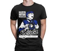 Kazuya Miyuki Anime Funny 2020 Fashion Printed Diamond No Ace Unisex O-Neck 100% Cotton Short-Sleeve T-Shirts Black XXXL