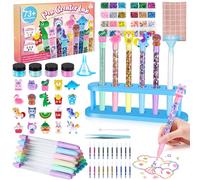 Kazzley Fabrique a Stylo avec 73+ PCS, Atelier des Stylos de 20 Stylos avec 40 Recharges Colorées, Loisir Creatif Enfant, Activite Manuelle Enfants 5-12 Ans, Idée Cadeau Fille Garcon 4 6 7 8 Ans