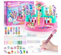 Kazzley Fabrique a Stylo avec 78+ PCS,Atelier des Stylos en Forme de Maison,Kit Loisir Creatif Enfant,idée Cadeau Fille 6 8 10 Ans,Activité Manuelle Enfant 6-12 Ans,Cadeau Anniversaire Fille Garcon