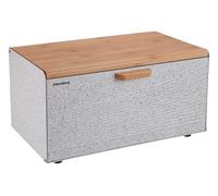 KB-7466 Boîte à pain en bois et acier inoxydable Blanc