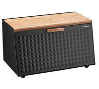 KB-7467 Boîte à pain en bois et acier inoxydable Noir