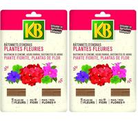 KB Bâtonnets d'engrais plantes fleuries, géraniums x40 (Lot de 2)