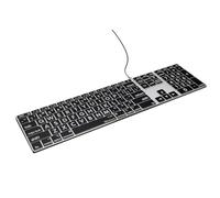 KB Covers Clavier Pro en aluminium rétroéclairé à grande impression - macOS - US | Étiquettes de clés à contraste élevé | Visibilité de frappe | Accessoire pour espaces de travail à faible luminosité