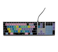 KB Covers Final Cut Pro Clavier en aluminium rétroéclairé pour Mac - Conçu et fabriqué aux États-Unis, plus de 150 raccourcis à code couleur, disposition américaine, clavier d'édition vidéo USB-C