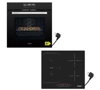 KB ELEMENTS Autarkes Ensemble de cuisinières encastrable de 60 cm avec fonction Air Fry, plaque à induction de 59 cm, plaque à induction avec prise, grill, classe énergétique A+ | Aqua Clean | 14 x