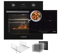 KB ELEMENTS Cuisinière autonome - Four encastrable de 60 cm - Plaque à induction de 59 cm - 9 fonctions - Triple vitrage de protection thermique - Fonction rôtisserie - Fonction pizza - Classe