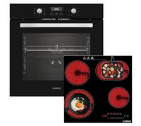 KB ELEMENTS Cuisinière autonome | Four encastrable de 60 cm | Plaque de cuisson vitrocéramique de 59 cm | Plaque de cuisson électrique 59 cm | Barbecue | Air chaud | Aqua Clean | 9 fonctions |