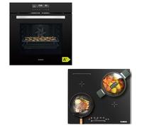 KB ELEMENTS Kit de cuisinière autonome - Four encastrable de 60 cm - Fonction Air Fry - Plaque à induction de 59 cm - Plaque à induction résistante aux rayures avec deux zones flexibles - Grill - Air