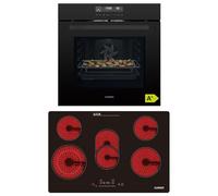 KB ELEMENTS Kit de cuisinière autonome | Four encastrable de 60 cm | Fonction Air Fry | Plaque de cuisson vitrocéramique de 77 cm | Plaque de cuisson électrique 77 cm | Grill | Air chaud | Aqua Clean