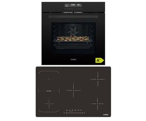 KB ELEMENTS Kit de cuisson autonome | Four encastrable de 60 cm | Fonction Air Fry | Plaque de cuisson à induction de 77 cm | Plaque de cuisson à induction avec zone flexible | Grill | Air chaud |