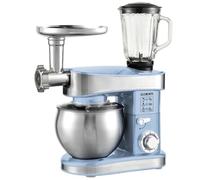 KB ELEMENTS Robot de cuisine multifonction 3 en 1 - 7,5 l - 2000 W - Avec hachoir à viande, set de pâtes, mixeur de 1,5 l - Bleu