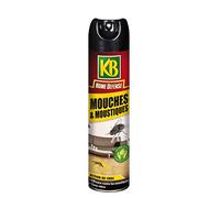 KB HOME DEFENSE HDMOU - Aérosol Anti-Mouches et Moustiques 400 ml - Action foudroyante - Efficace contre tous les types de mouches et moustiques - Matière active d'origine végétale -Usage en intérieur