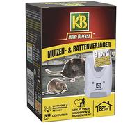KB HOME DEFENSE HDULT220 - Répulsif Rats et Souris 3 en 1 avec Ultrasons, Ondes Electromagnétiques et Flash Lumineux 220 m² - Action permanente et sans accoutumance - pour 220 m² = Grandes Surfaces